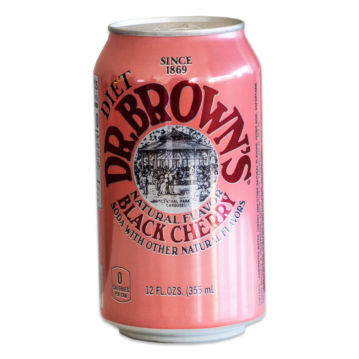 Dr Browns Diet Black Cherry Soda - Smooth, Refreshing, Crisp Cherry Flavors - 12, 12oz Cans