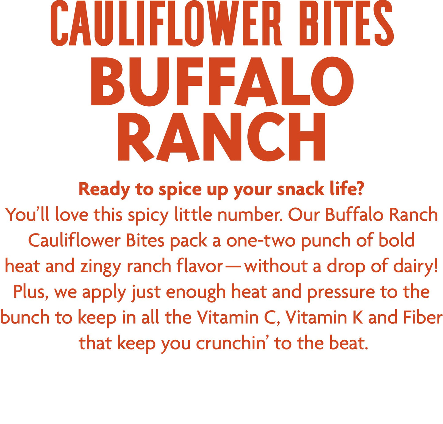 Rhythm Superfoods Crunchy Cauliflower Bites Buffalo Ranch Organic & Non-Gmo 1.4 Oz Vegangluten-Free Vegetable Superfood Snacks