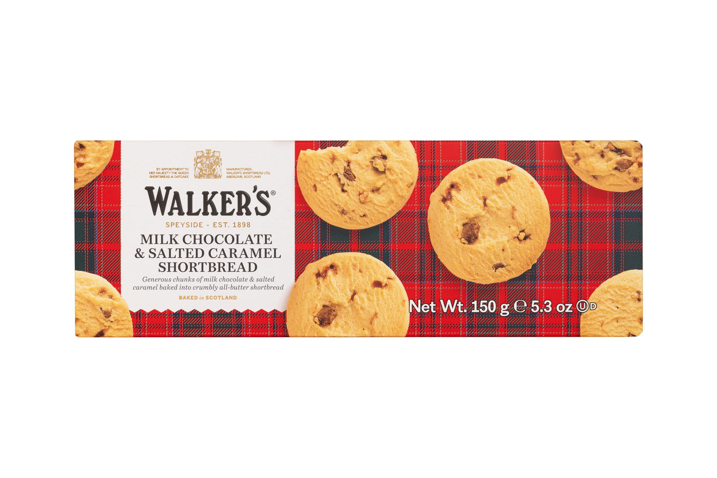 Walkers All-Butter Salted Caramel & Milk Chocolate Chunk Shortbread - 9-Count Box - Authentic Shortbread Cookies from Scotland