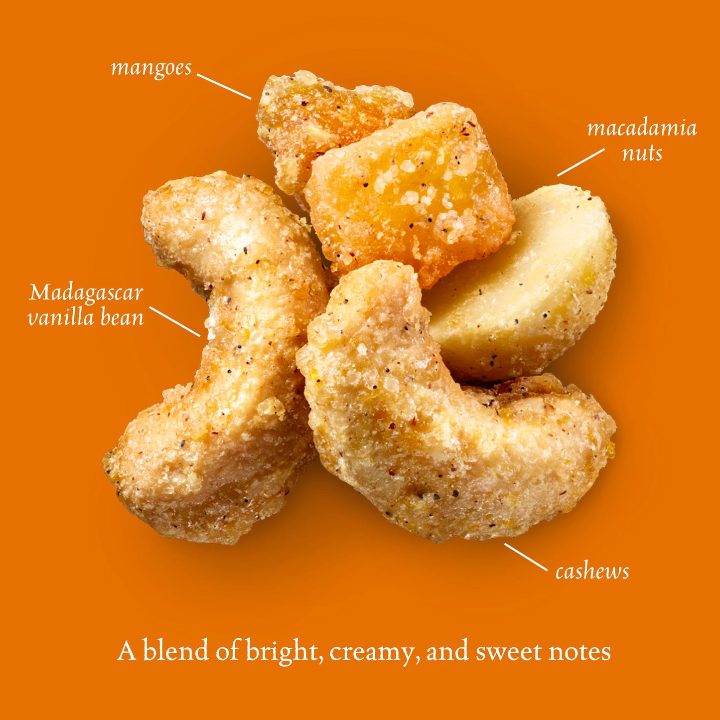 Sahale Snacks Tangerine Vanilla Cashew Macadamia Glazed Mix, 4 Ounce (Pack of 6)