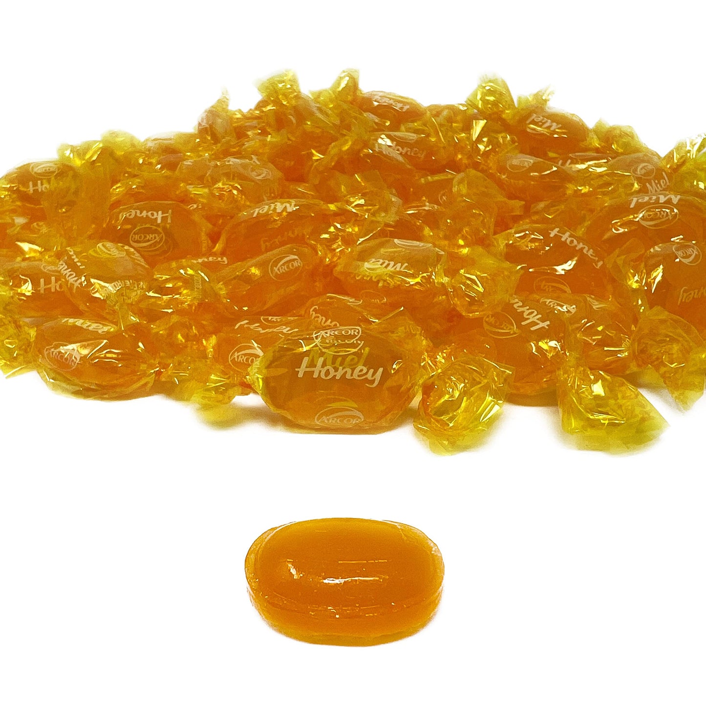 Assortit Holiday Honey Filled Hard Candy - Classic Bon Bons, 1 lb, Gold, Individually Wrapped