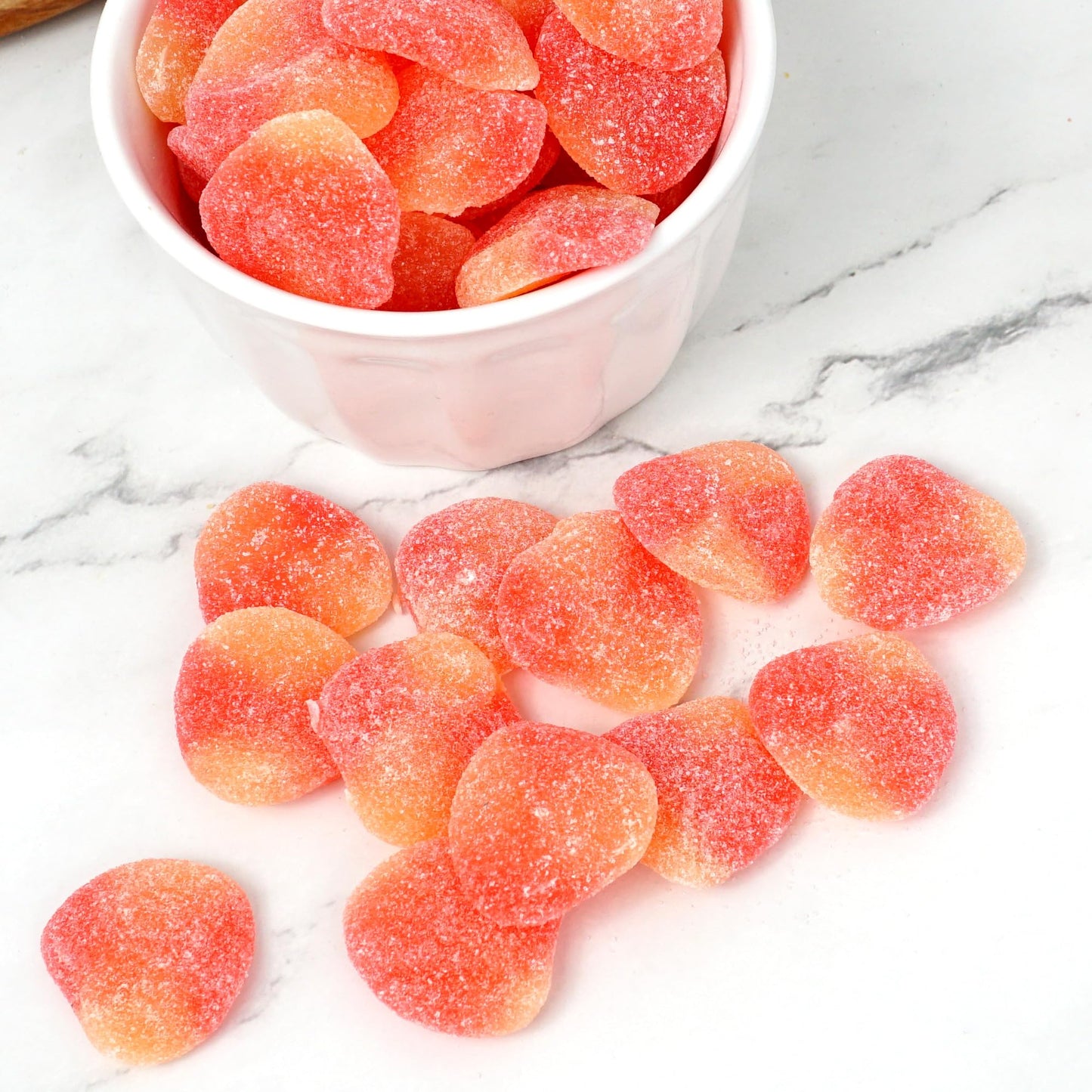 The Hampton Candy Company Haribo Peaches Gummy Candy, 1 Pound Bag, Peach Flavor