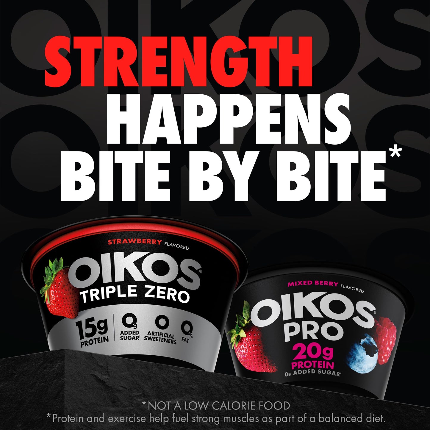 Oikos Triple Zero Strawberry Nonfat Greek Yogurt Pack, 0% Fat, Sugar Free and 0 Artificial Sweeteners, Just Delicious High Prote
