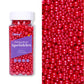 Cobakey Christmas Red Sprinkles for Cake Decorations 3.52 ounce Edible Pearl Sugar Sprinkles for Cupcake Toppers Wedding Party V