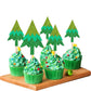 24 Pcs Merry Christmas Tree Cupcake Toppers Glitter Christmas Tree Cupcake Picks For Merry Christmas Theme Xmas New Year Holiday