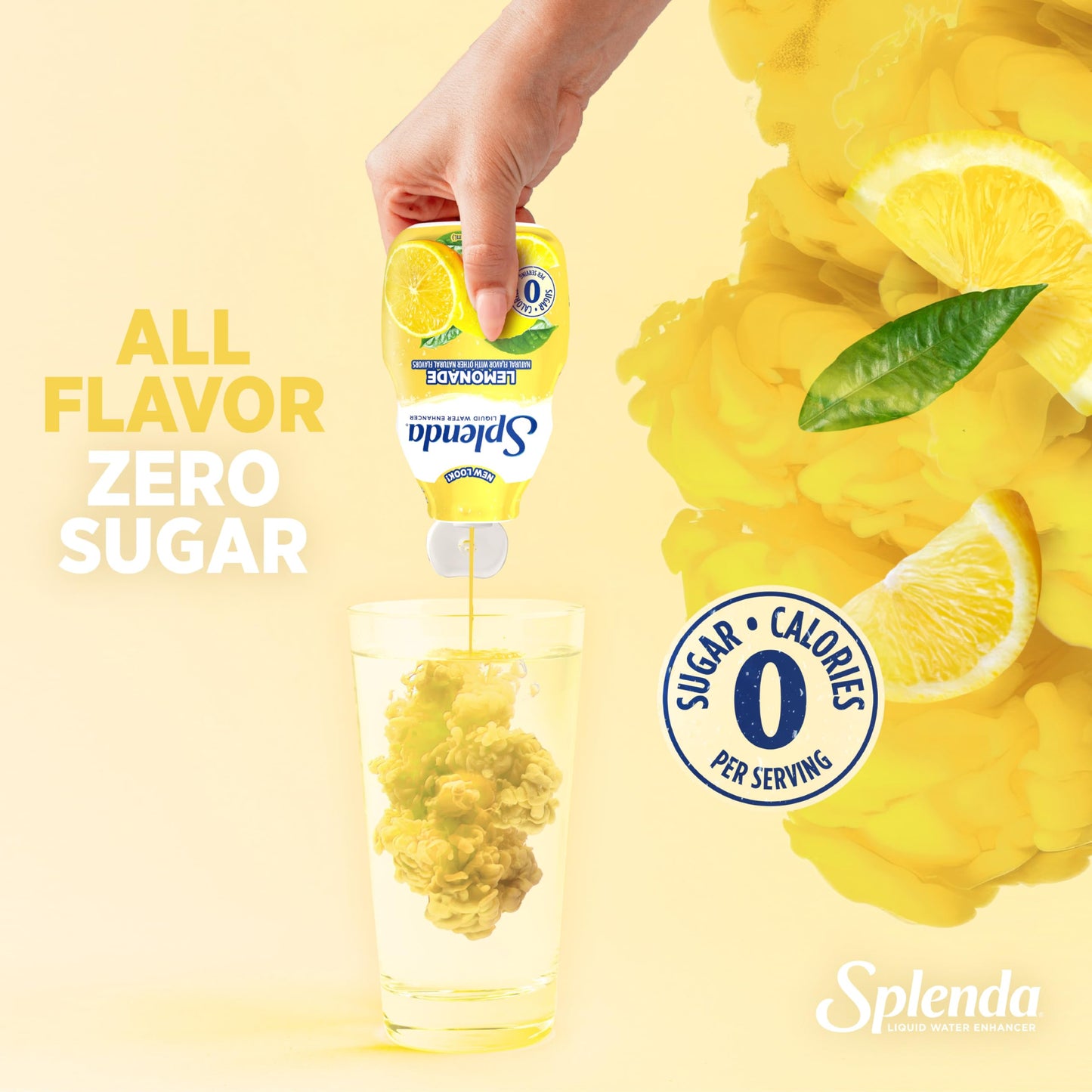 SPLENDA Liquid Water Enhancer Drops, Sugar Free, Natural Flavor, 3.11 Fl Oz, Lemonade Flavor