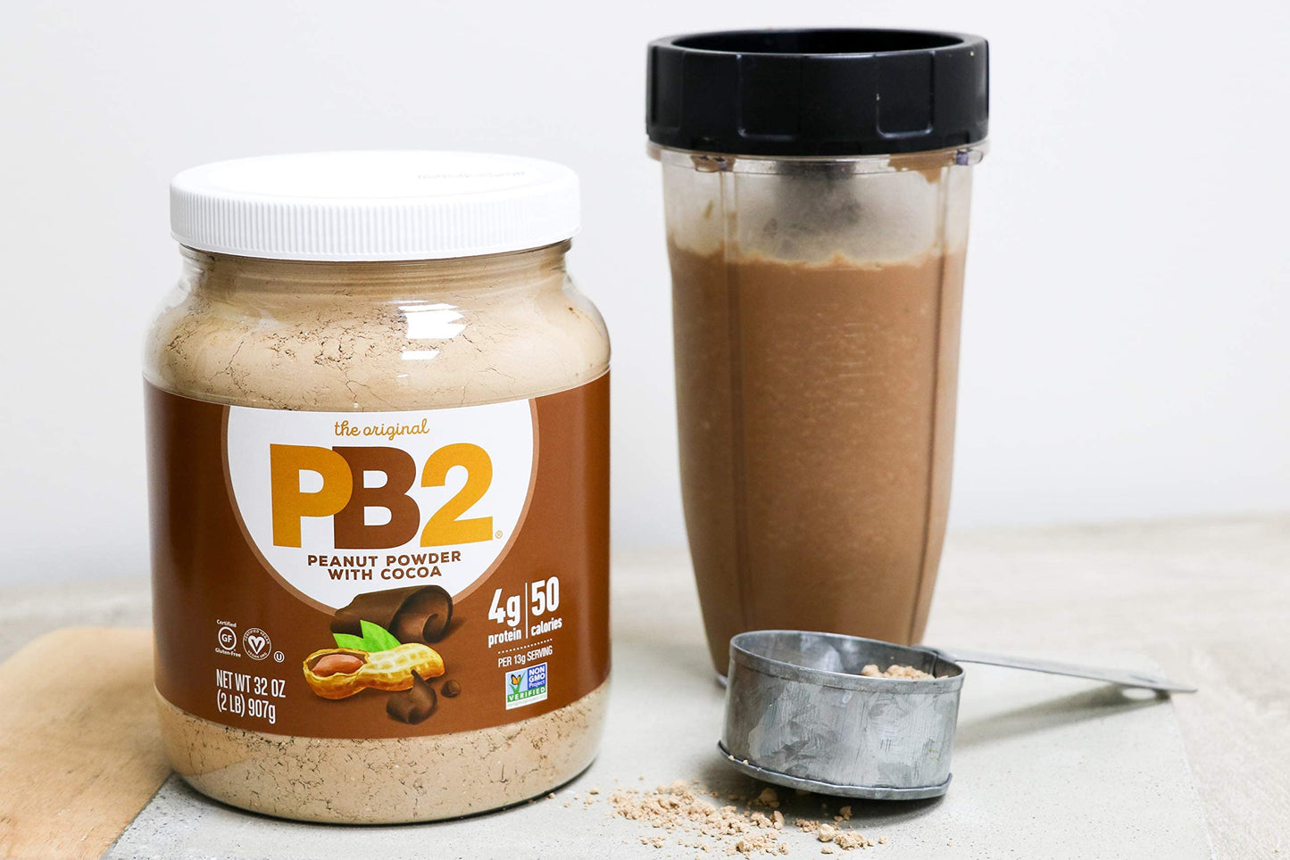 Bell Plantation Powdered Peanut Butter with Chocolate, 6.5 Ounce - 12 per case.