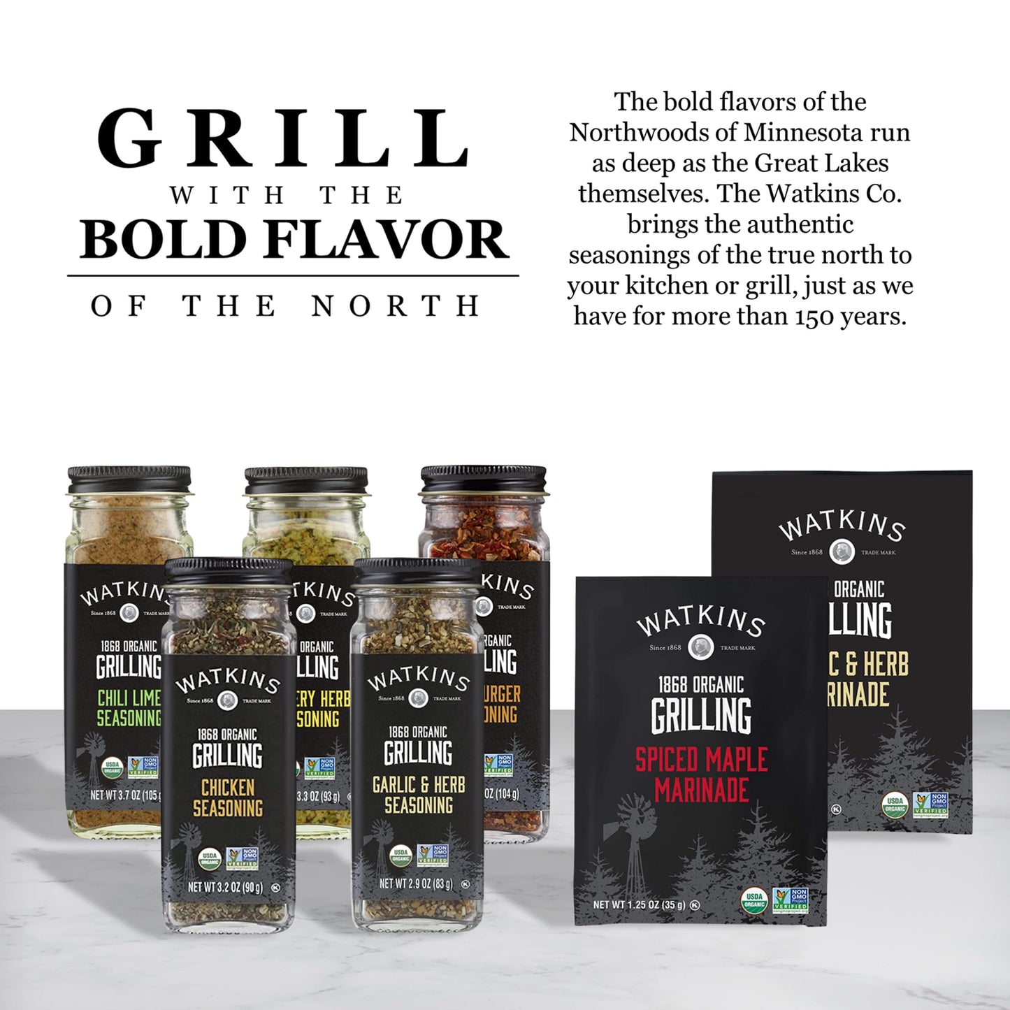 Watkins Organic Grilling Chili Lime Marinade, 1.06 Oz Each, 12 Count (Pack Of 1)