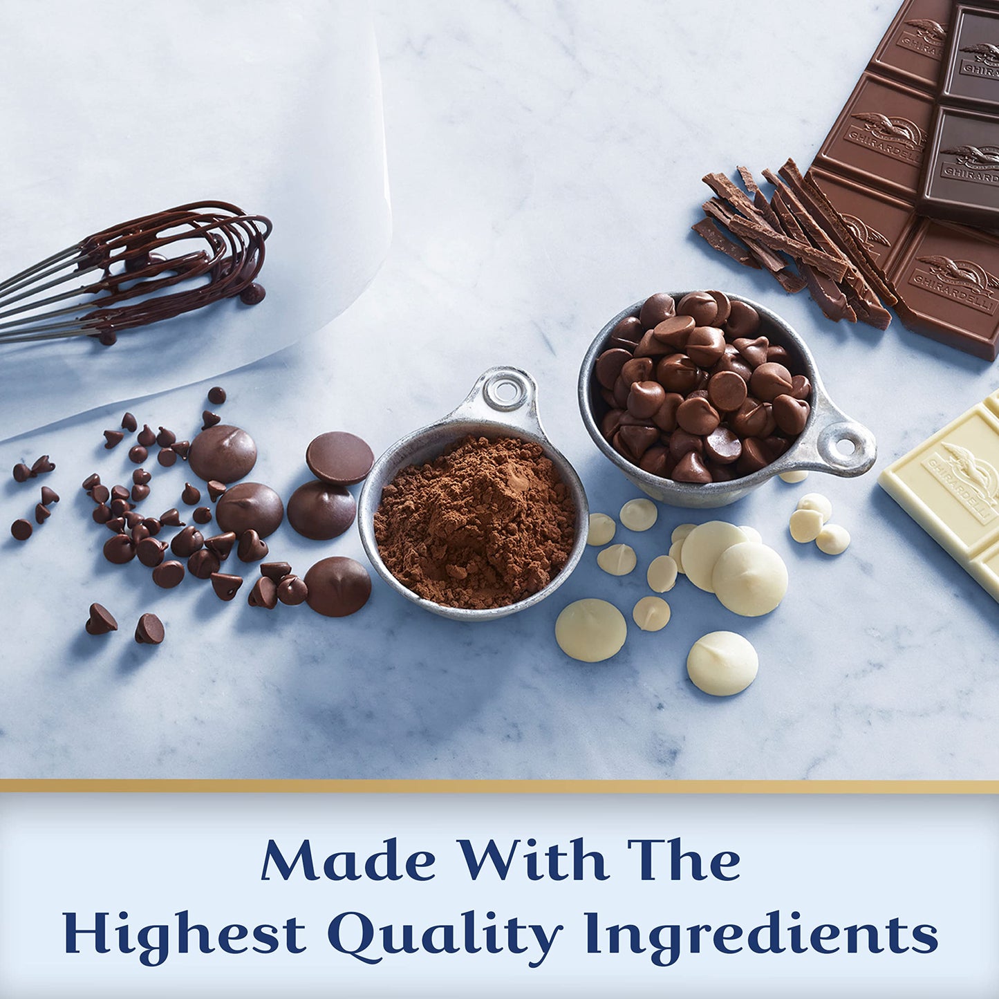 GHIRARDELLI Semi-Sweet Chocolate enhanced Baking Chips  12 oz Bag Rich Classic Chocolate Flavor for Baking