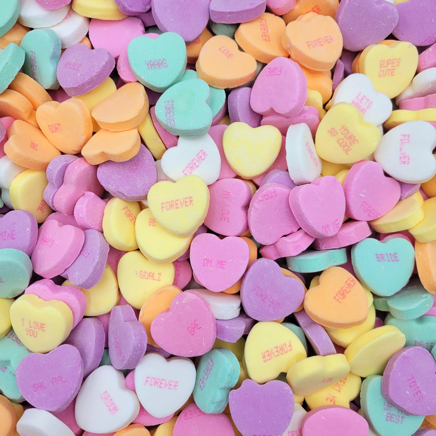 Conversation Hearts Bulk - Large Conversation Candy Hearts - Hard Candy Bulk - 2 Pounds Bulk Candy