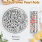 Sugarzy Christmas Silver Pearl Sugar Sprinkles, Edible Star Candy, 130g/4.58oz, Baking Cake Decorations, Cupcake Toppers