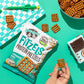 Lenny & Larrys FITZELS Protein Pretzels, Cinnamon Buns, 3 oz Each, 8 Individual Bags, 20g Plant Based Protein, Vegan Snacks