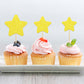 Gyufise 42Pcs Mixed Size Little Star Cupcake Toppers Gold Laser Twinkle Star Cupcake Picks Wedding Engagement Bridal Shower Baby