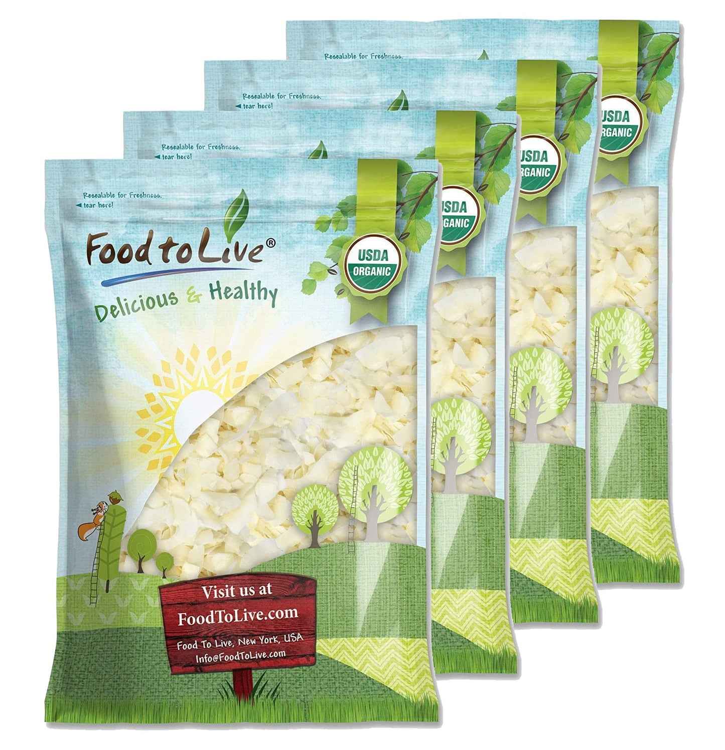 Organic Coconut Chips, 16 Pounds - Non-GMO, Kosher, Raw, Desiccated, Unsweetened, Unsulfured, Dried Flakes, Vegan, Keto, Bulk, G