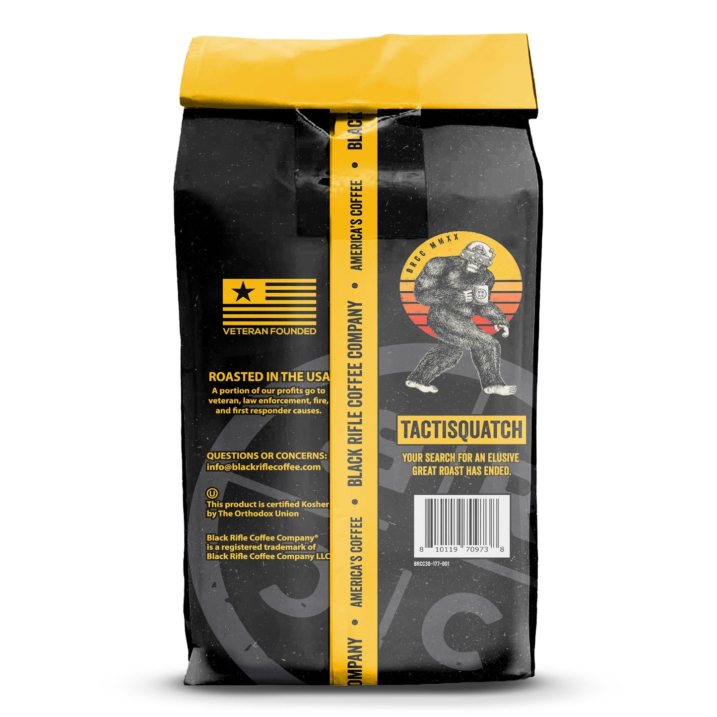 Black   Coffee Company Ground Coffee, Dark Roast Blend, 40oz Bag, Made from Arabica Beans, Veteran Founded, American Made