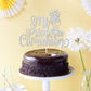ZHUOWEISM Cake Topper Glitter First Communion Decoration for Kids Birthday Party - Silver Paper Design 10