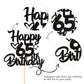 1 Pack Happy 65Th Birthday Cake Topper Glitter Heart Star 65 Fabulous Cake Pick Birthday Sign Cake Decorations For Children 65Th