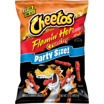 Cheetos Crunchy Flamin Hot Party Size Bag, 15 Oz