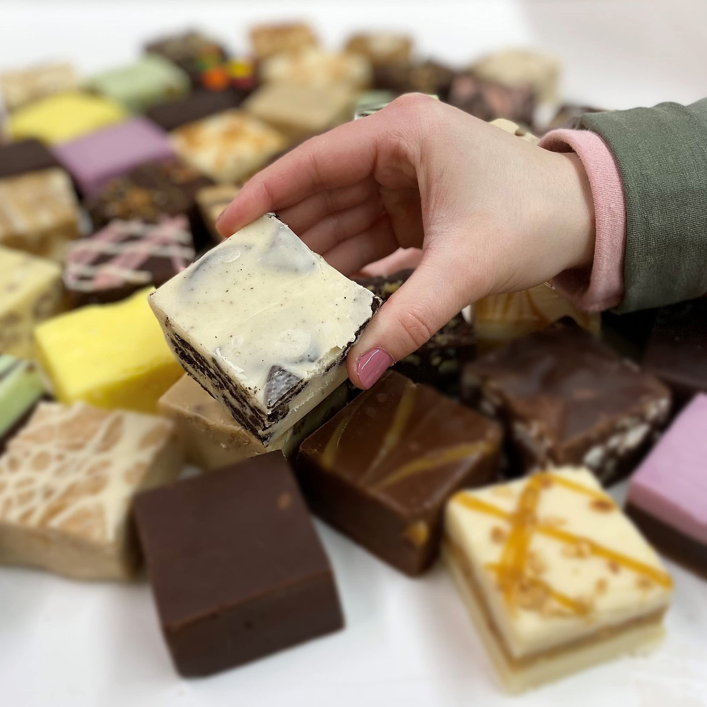 Valley Fudge Cookies and Cream Artisan Fudge, Real Butter, One Pound Package