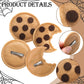 Suncalla 8 Pcs Chocolate Chip Felt Cookies Decor 2.5 Inch Chest Clip Cookies Costume Accessories For Halloween Events Party Supplies Decorations Holiday Gifts