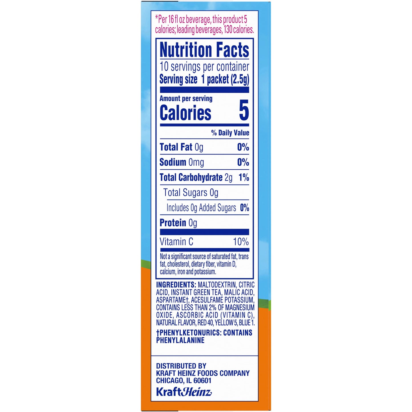 Crystal Light On The Go Peach Mango Green Tea Drink Mix, 10-Packet Box (Pack of 12)