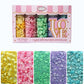 Confect Baby Shower Sprinkles - Assorted Pack of 5 (Parrot Green, Pink, Purple & Yellow) | Edible Sprinkles for Baking, Cake & C