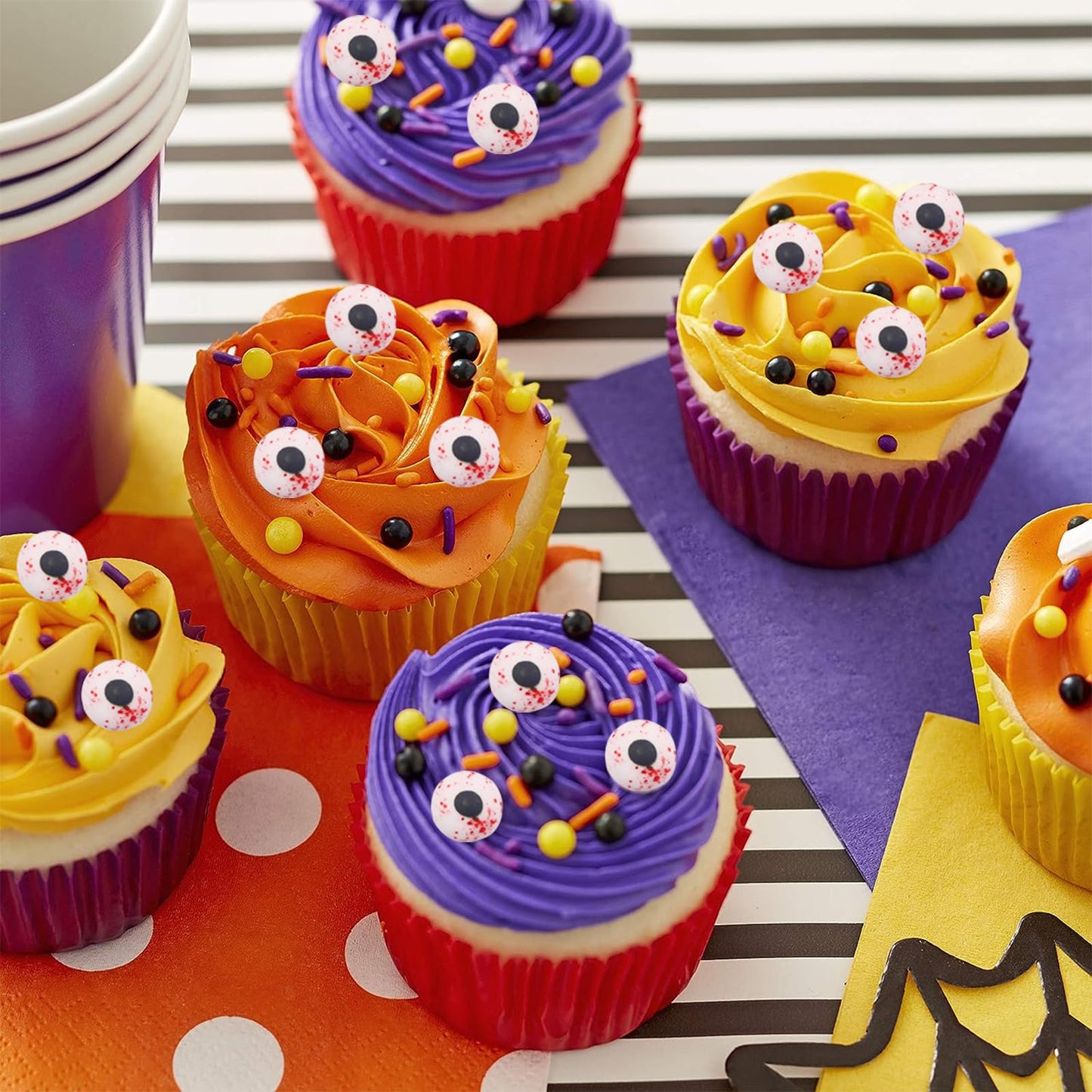 Lebery 3Oz Candy Eyeballs Red Bloody Candy Eyes, Halloween Sprinkles Edible Eyes Candy Eyes For Decorating Eyes Cake Cupcake Spr