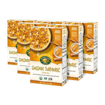 Natures Path Organic Gluten Free Golden Turmeric Cereal, 10.6 Ounce (Pack Of 6), Rated Best Cereal On Taste And Nutrition