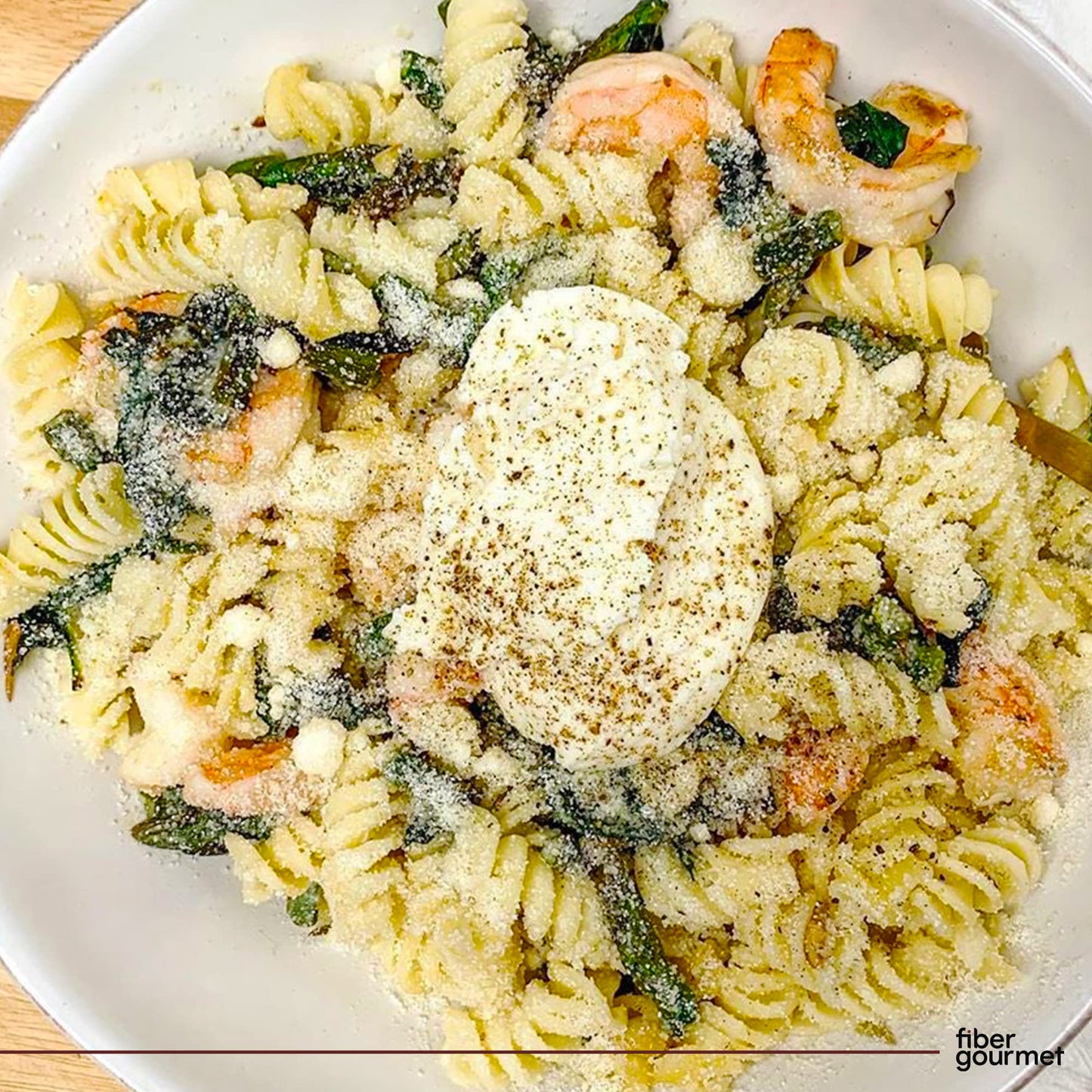 Fiber Gourmet Pasta - Light Rotini Pasta - Low Net Carb, Fiber-Rich, Low Calorie, Healthy Pasta - Made in Italy, Kosher, Vegan,