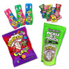 Van Holten's Pickle Kit - WARHEADS Jumbo Sour Dill Pickle-In-A-Pouch with WARHEADS Cubes 5 oz Peg Bag, WARHEADS Double Drops, an