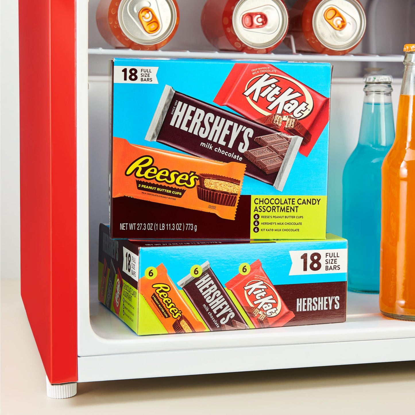 Hershey'S, Kit Kat And Reese'S Assorted Milk Chocolate Candy Variety Box, 27.3 Oz (18 Count)