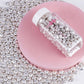 Kasvan Silver Heart Shapes Sprinkles - Edible Candy Pearls 100G/3.58 Oz, Mix Size, Baking Cake Decorations, Ice Cream Toppings A