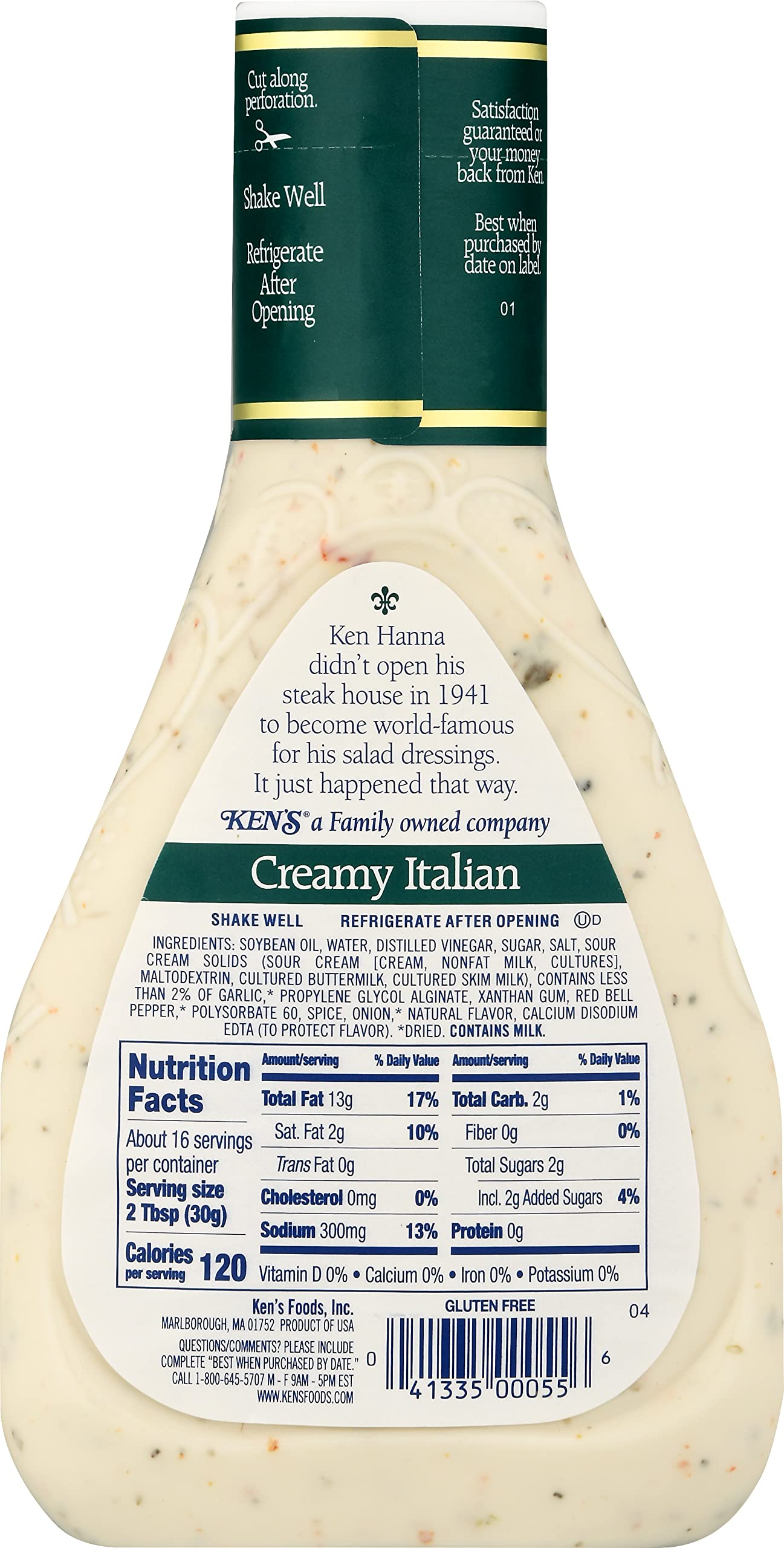 Ken'S Steak House Creamy Italian Dressing,16 Fl Oz (Pack Of 2)
