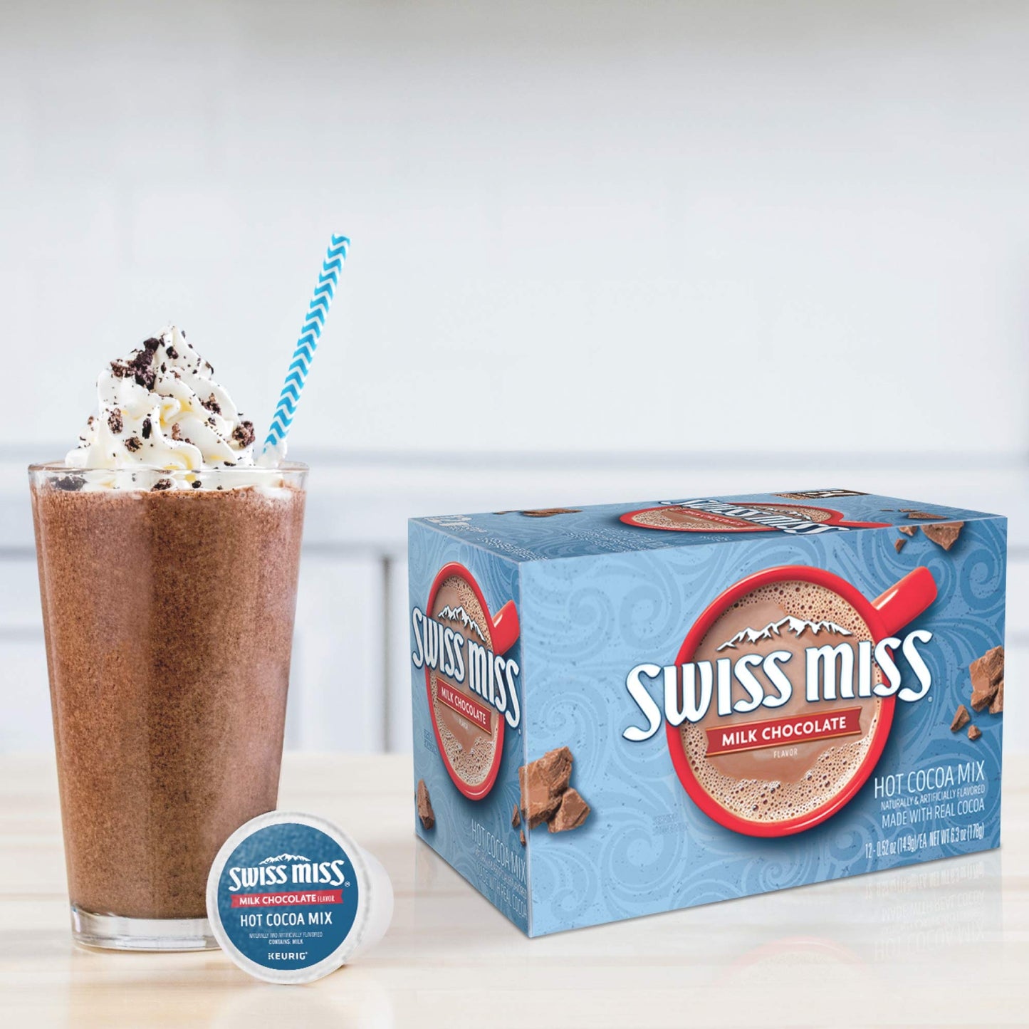 Swiss Miss Milk Chocolate Hot Cocoa, Keurig Single-Serve Hot Chocolate K-Cup Pods, 96 Count