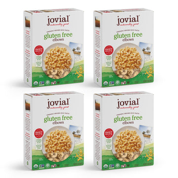Jovial Gluten Free Elbows Pasta, Whole Grain, Organic Brown Rice, 12 Oz, 4 Pack