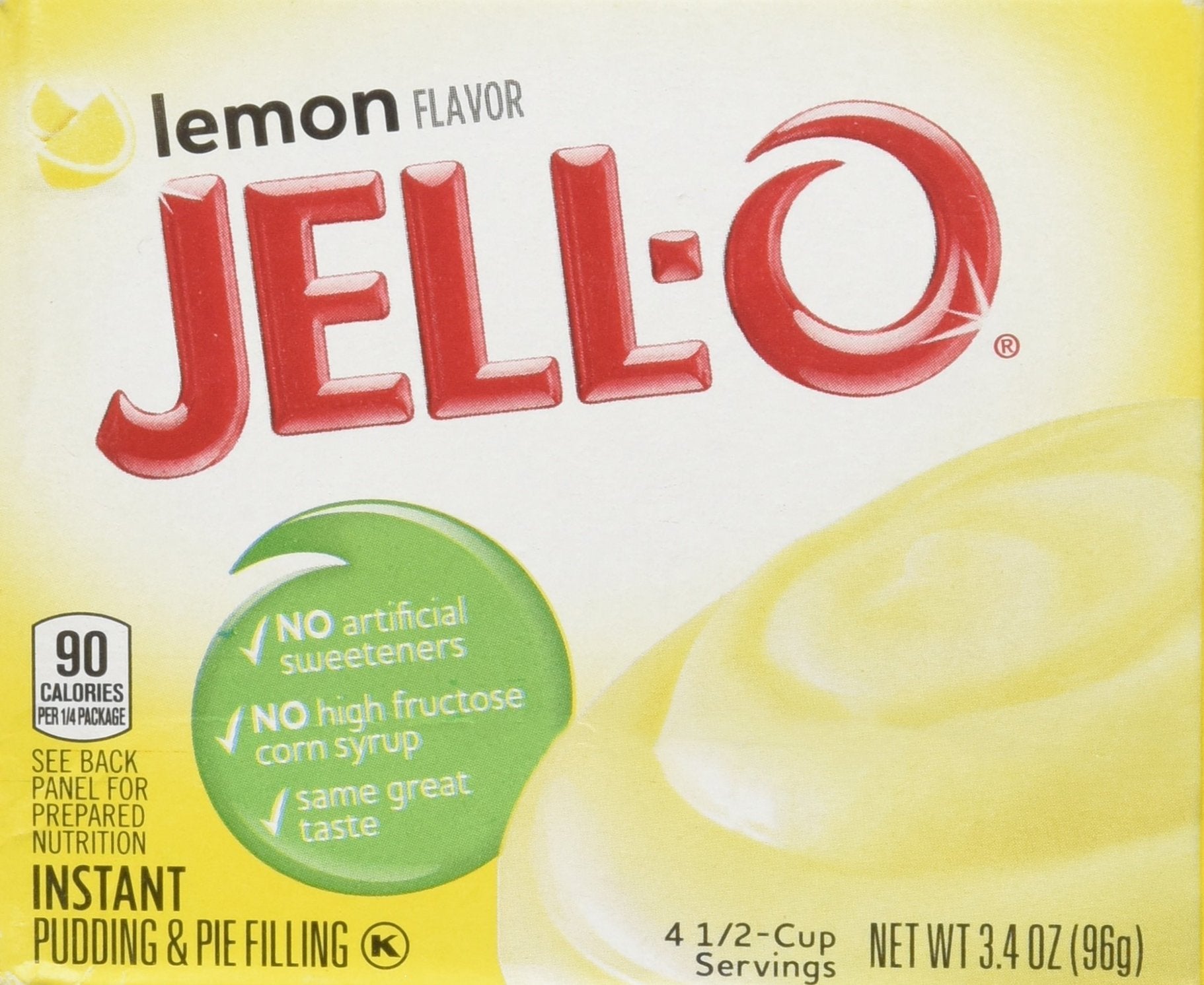 Jell-O Instant Pudding & Pie Filling, Lemon Flavor, 3.4 Oz, 4-Pack