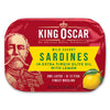 King Oscar Sardines in Extra Virgin Olive Oil with Lemon, 3.75 oz, Pack of 12, Wild Caught Canned Seafood
