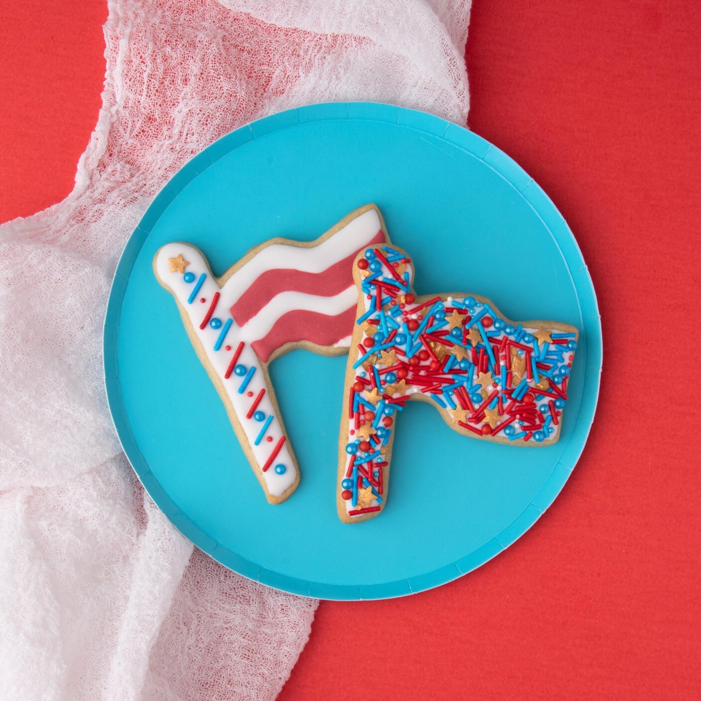 Sweets Indeed Sprinkles, Patriotic Edible Sprinkle Mix, Red Blue Gold, 4Th Of July, Perfect For Cake Decorations, Baking, Ice Cr