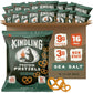 Kindling Protein Pretzels - Sea Salt | Protein-Packed Snack Size Bags | Kosher | 8-9g Protein Per Serving | No Artificial Flavor