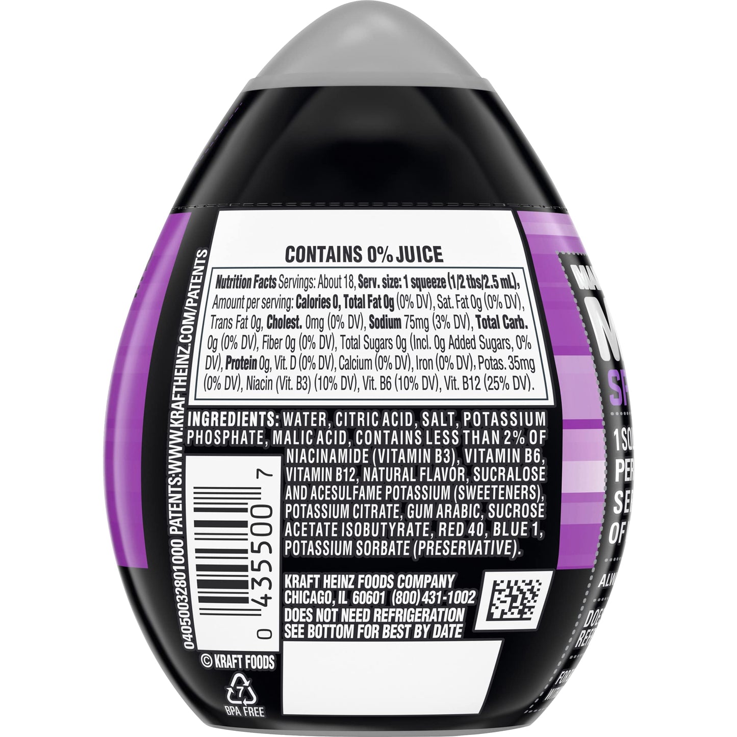 Mio Fit Water Enhancer - Arctic Grape, Makes 18 Servings + Vitamins, 1.62 Oz Each, (Pack Of 5)
