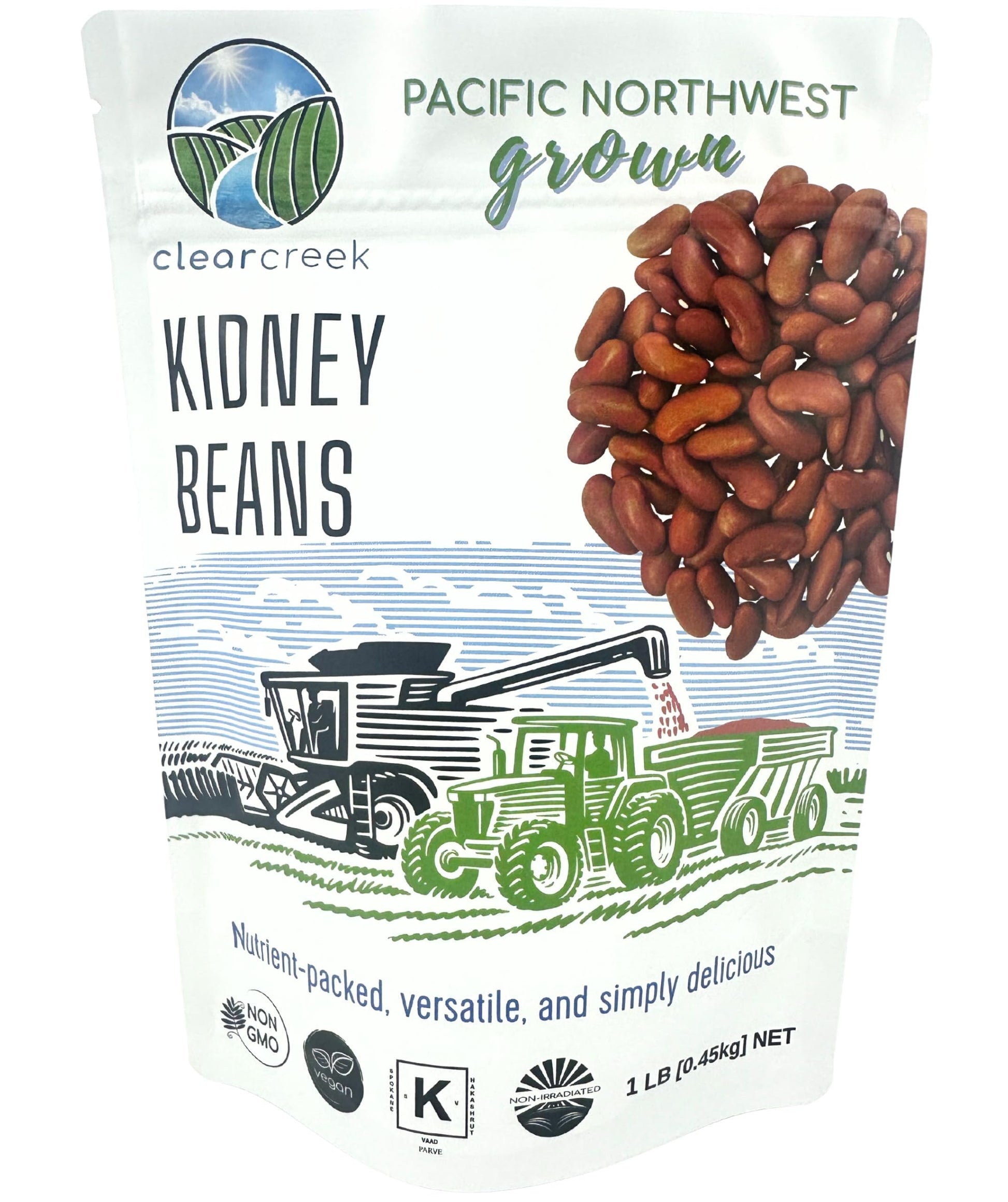 Certified Glyphosate Residue Free Kidney Beans | 1 LB | Non-GMO | Vegan | Non-Irradiated (Will Sprout) | Kosher | Vegan | Grown 