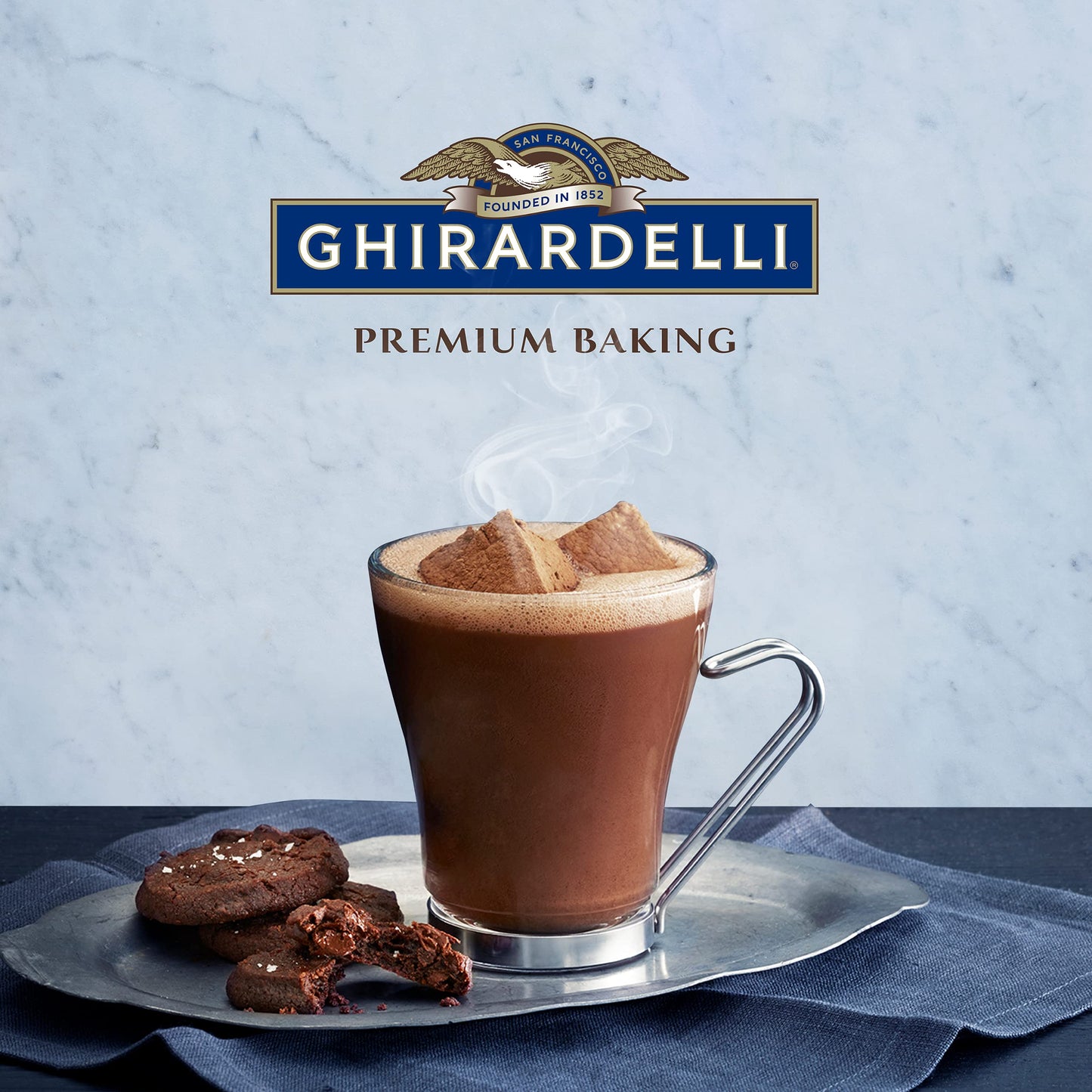 Ghirardelli Double Chocolate Hot Cocoa Mix  3 Pound Box  (Approximately 43) 0.85 oz Packets with Cocoa Scoop