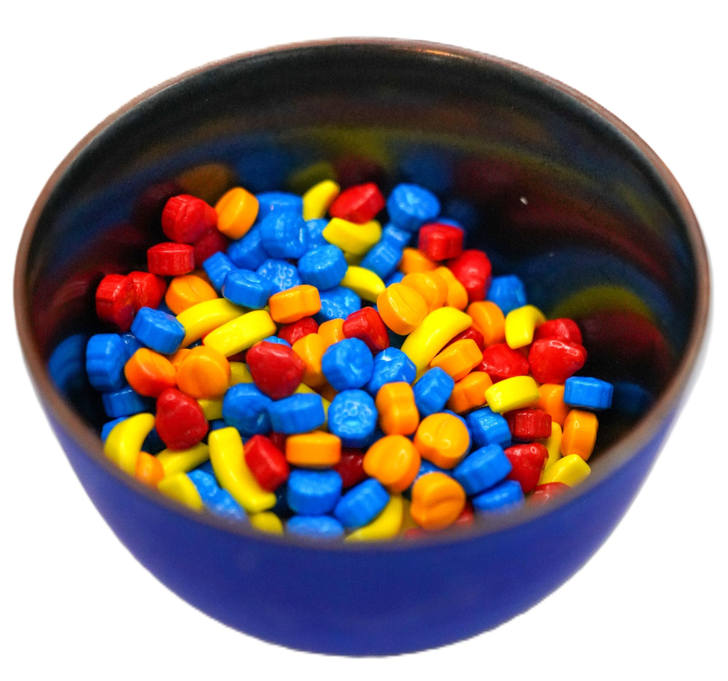Fruit Shaped Candy - 1 lb of Fresh Hard Sweet Banana Strawberry Peach Blueberry Vending Machine Candy