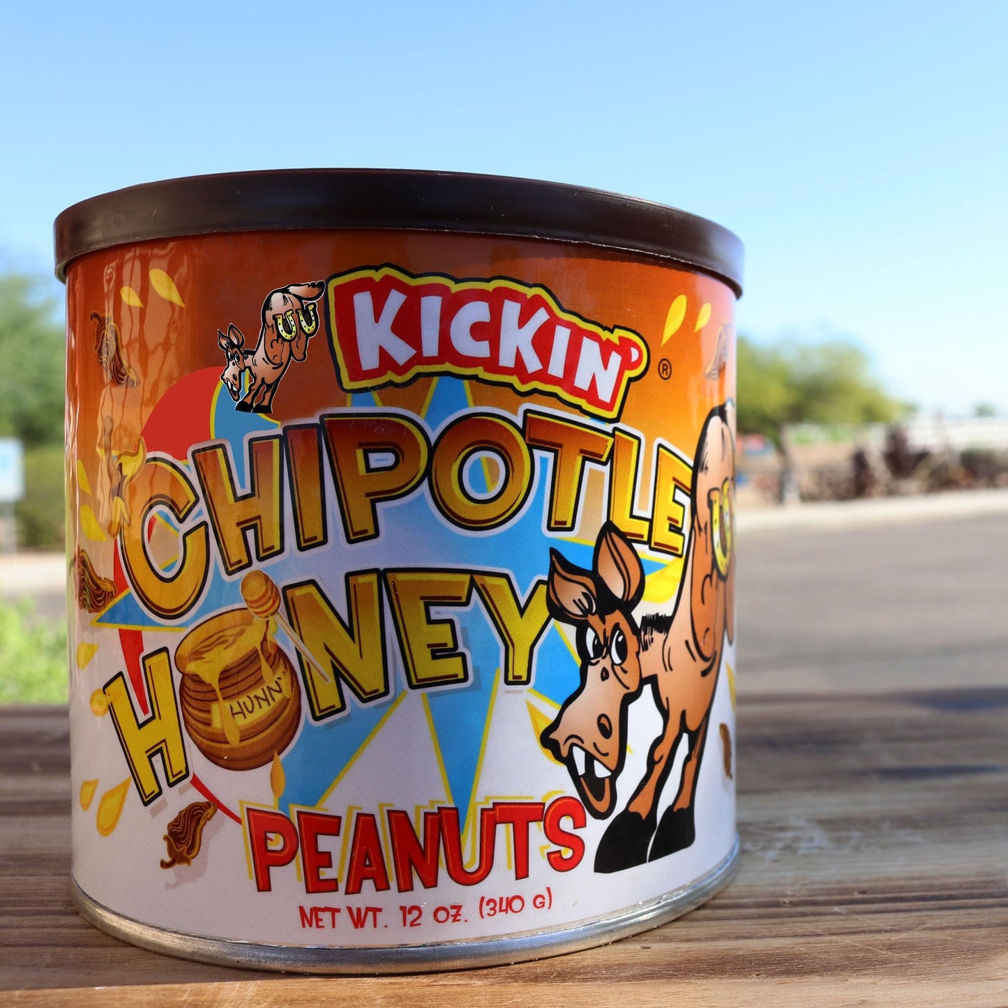 ASS KICKIN Chipotle Honey Roasted Peanuts - 12 Oz - Spicy Gourmet Snack, Model AK811