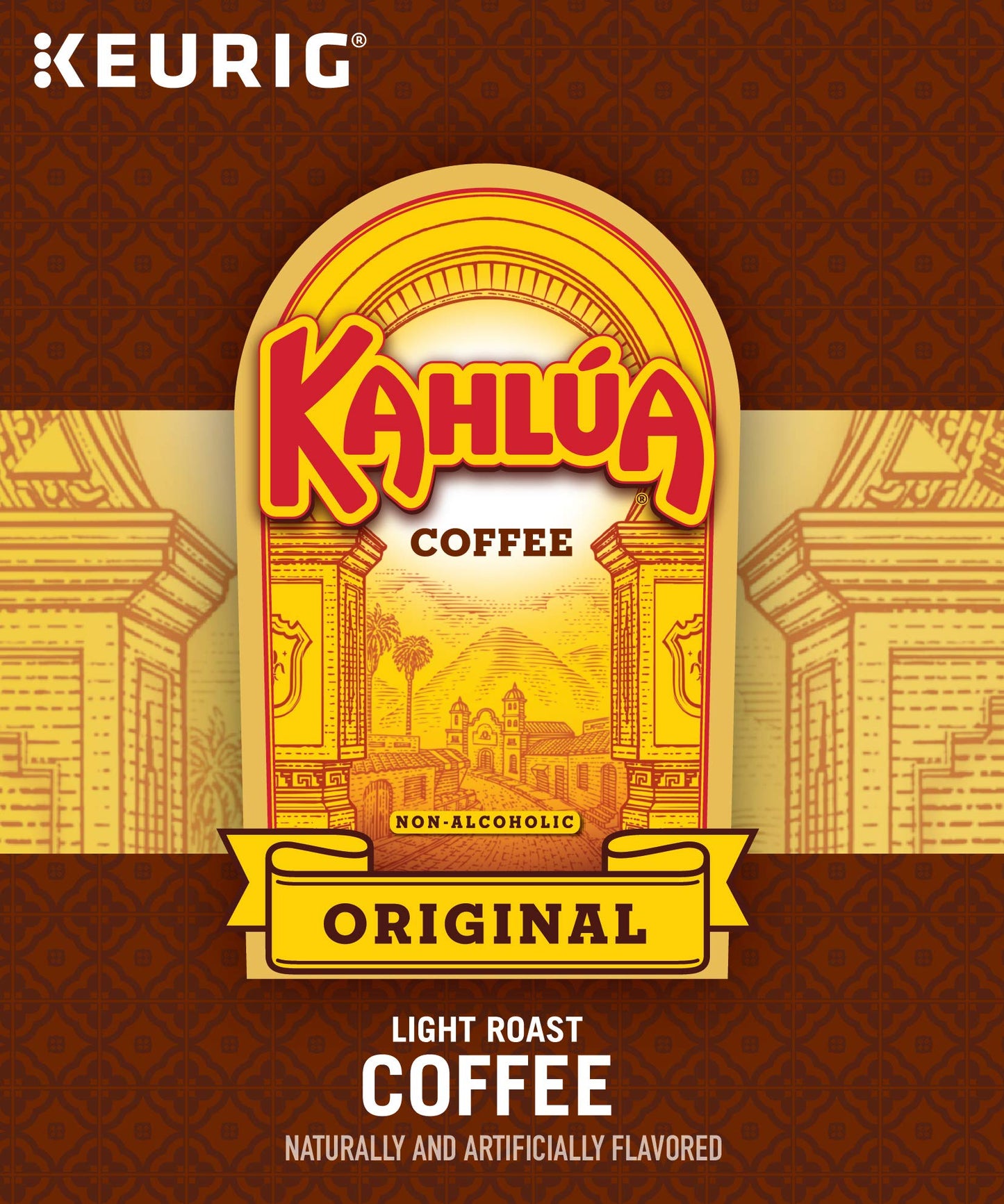 Kahlua Coffee Original, Keurig Single Serve K-Cup Pods, Light Roast Coffee, 72 Count