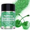 Olive Green Edible Glitter - 5g Food Grade Cake Decorating Shimmering Glitter, Edible Sprinkle Luster Dust for Drinks, Chocolate