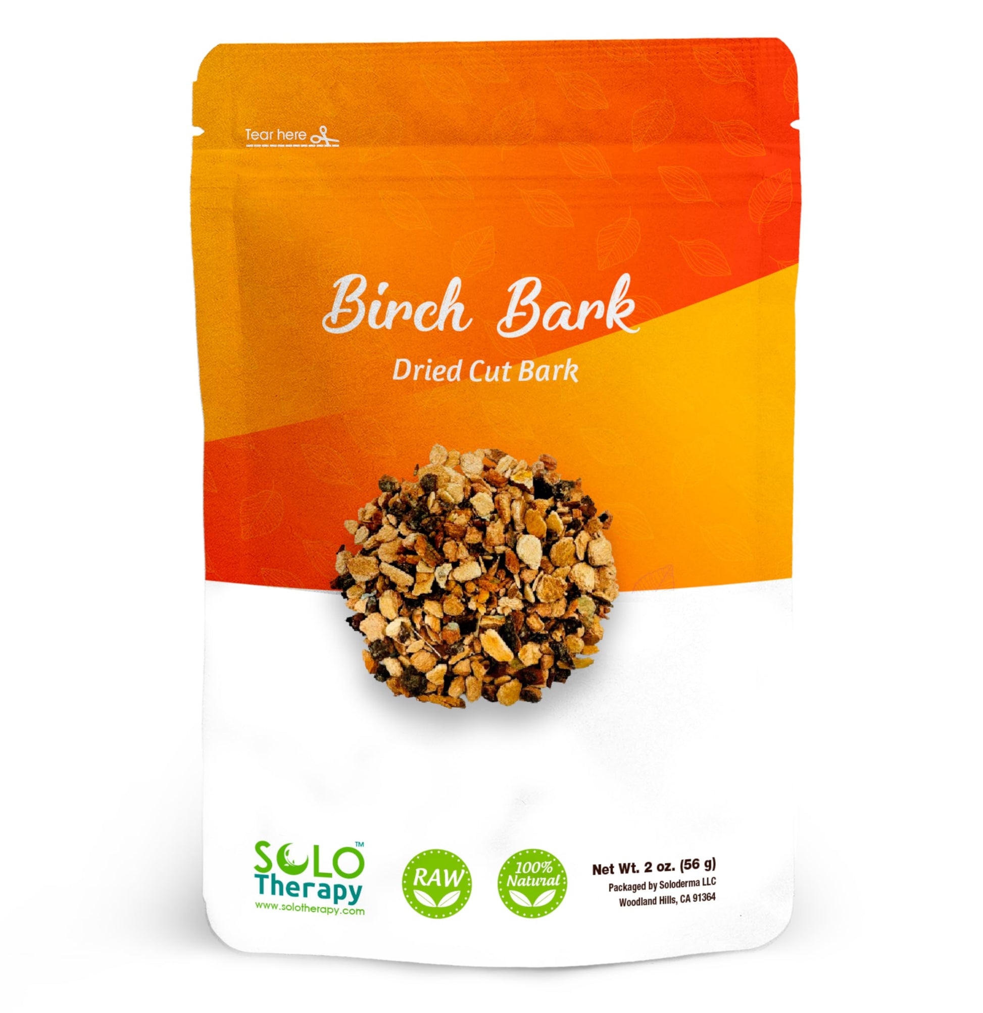 Birch Bark Dried Cut Herbal Tea - Birch Bark Tea - Resealable Bag - 56 Grams - Premium Quality (Birch Bark)