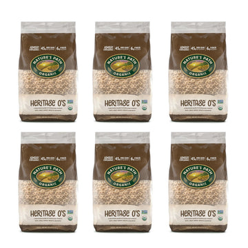 Nature s Path Organic Heritage O s Cereal, 32 oz (Pack of 6), Non-GMO, Earth Friendly Packaging