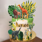DRWATE 27 PCS Jungle Animal Cake Toppers Safari Theme Plastic Decorations for Baby Shower, Holiday Party, Khaki