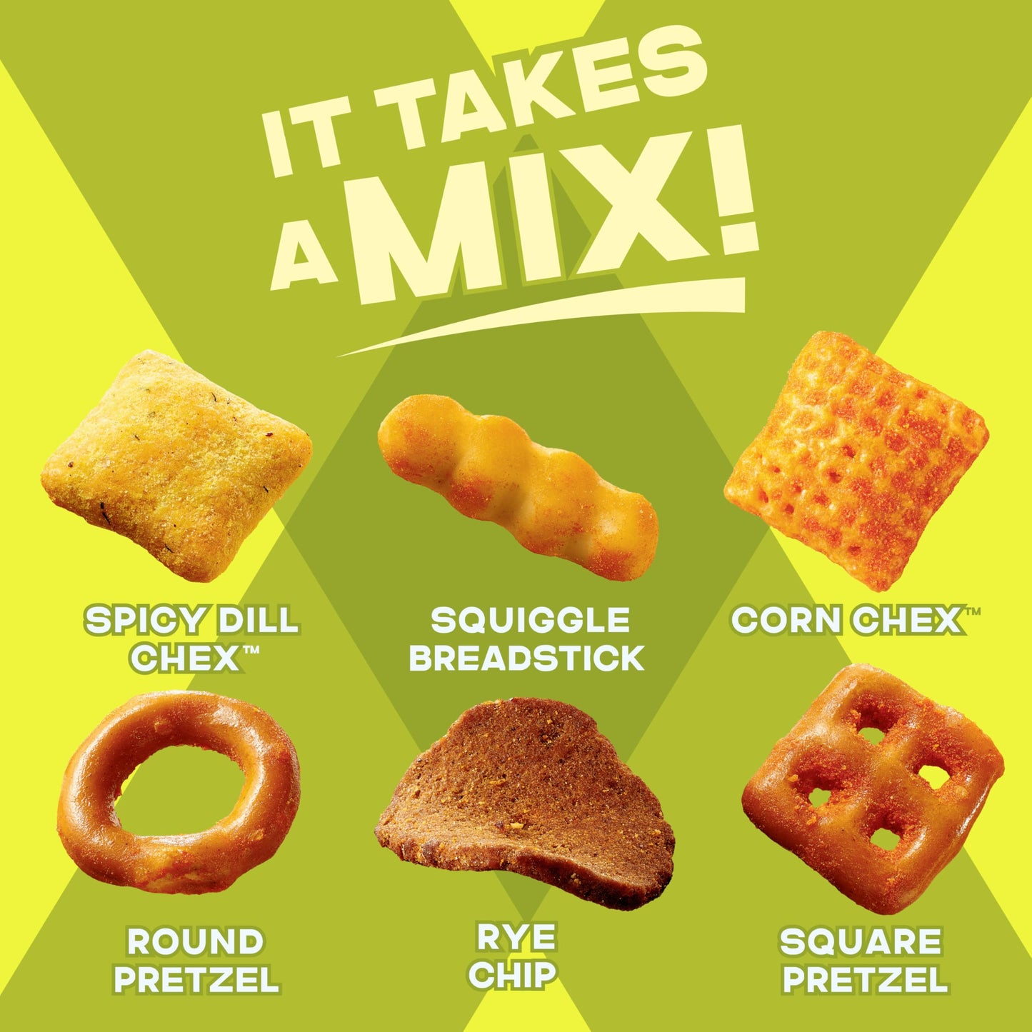 Chex Mix Spicy Dill Savory Snack Mix  Family Size  Snack Bag  13.5 oz